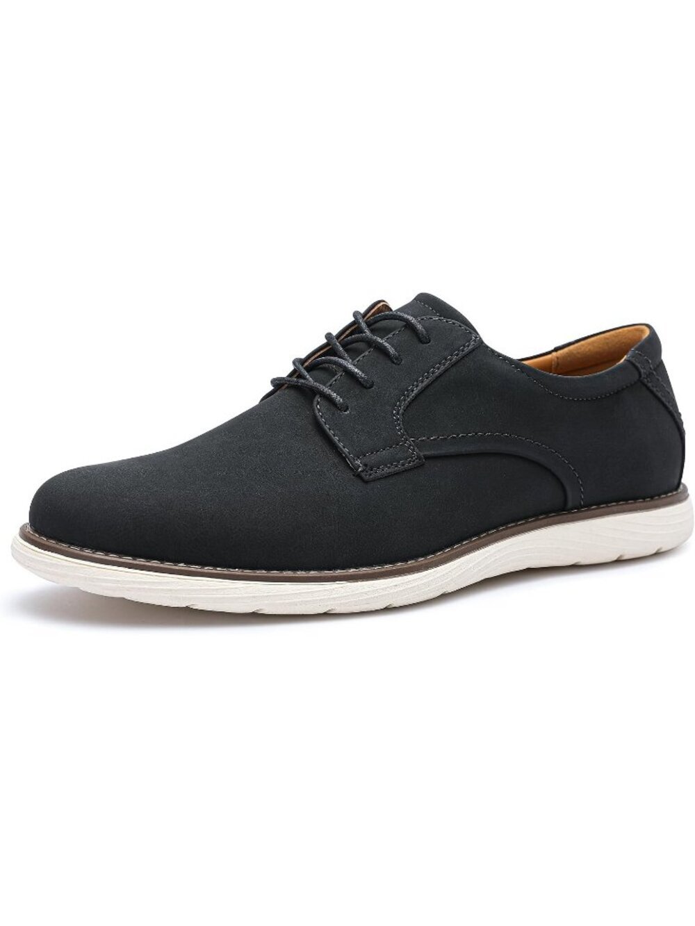 CLOWSE Men's Black Rubber Soft & Comfortable Lace Up Walking Classy Sneakers